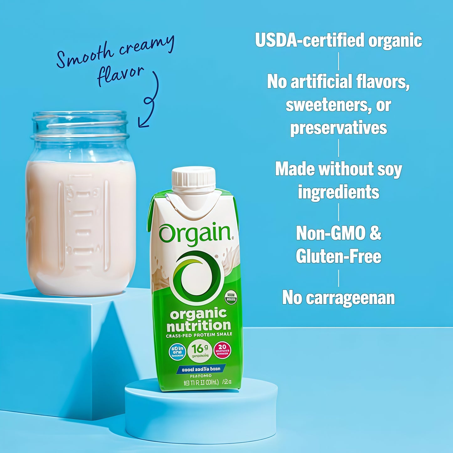 Orgain Organic Nutritional ProteinShake, Vanilla Bean