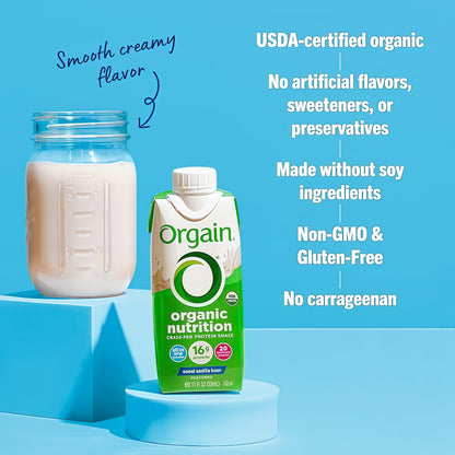 Orgain Organic Nutritional ProteinShake, Vanilla Bean